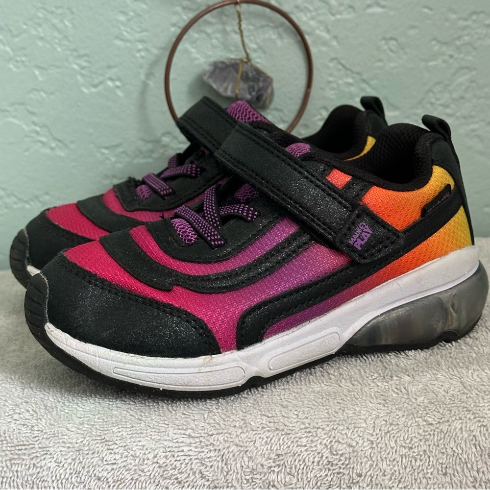 Stride Rite Girls' Surge Bounce Lighted Made2Play Washable Sneakers (Toddler)